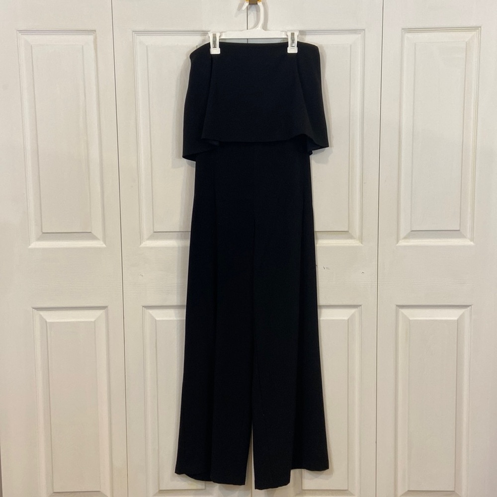 Black sleeveless jumpsuit